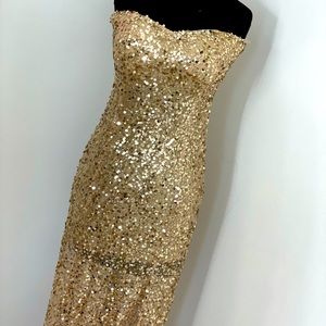 Gold Sequin Dress